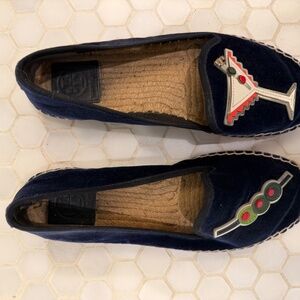 Tory Burch Martini Velvet and Espadrille Loafers